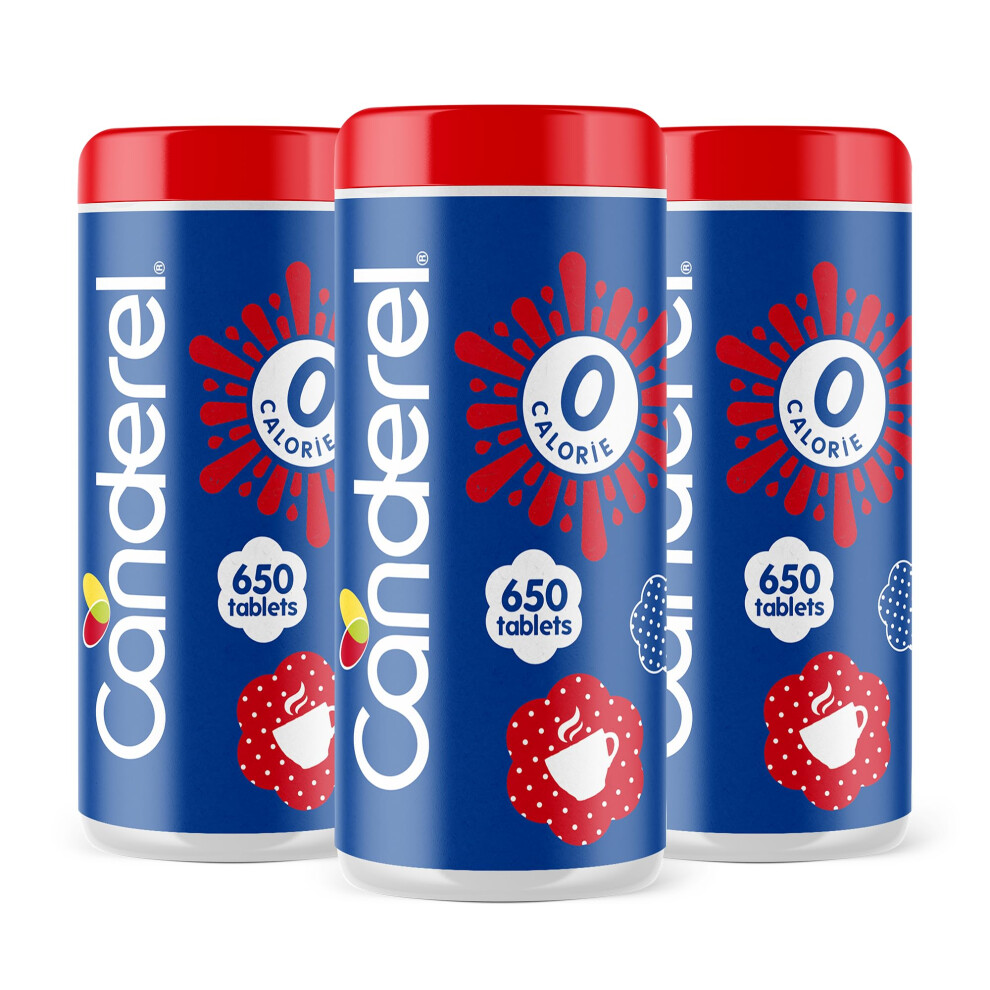 Canderel Sweetener 650 Tablets Zero Calorie Sugar Alternative Pack Of 3 1
