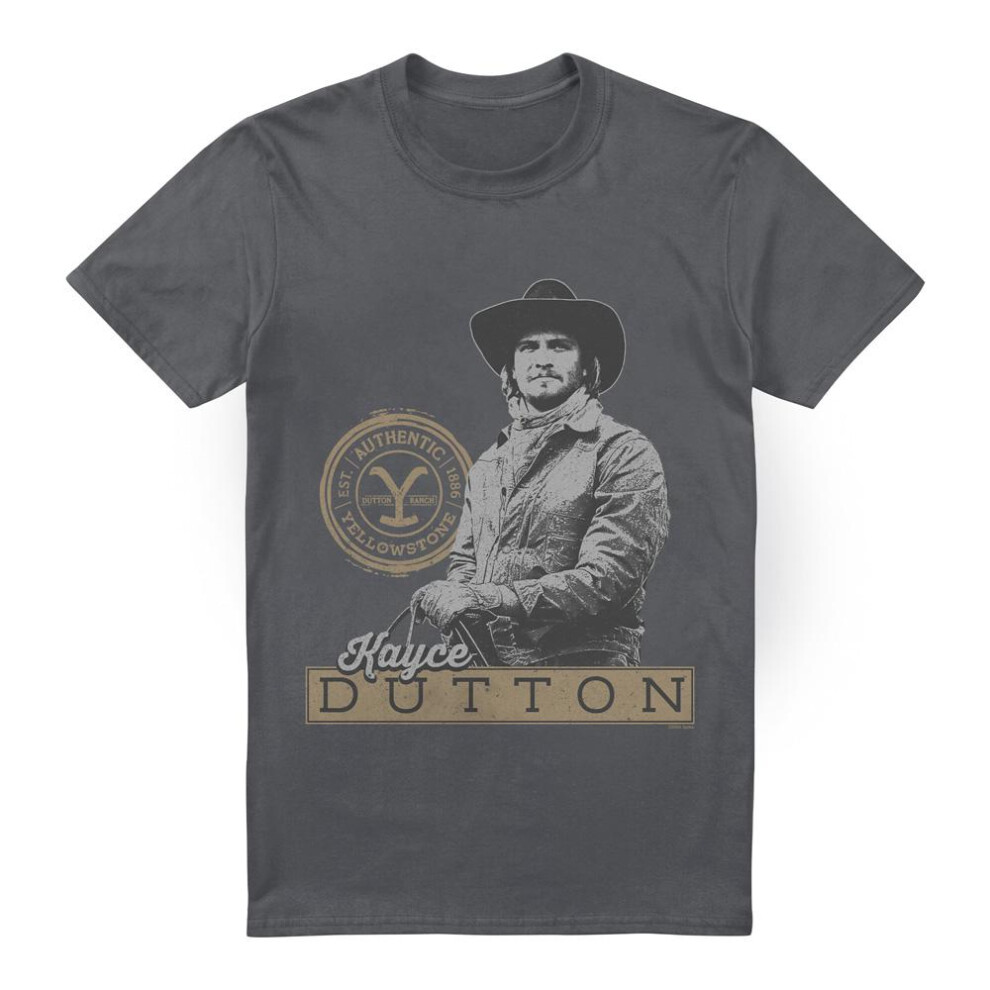 Yellowstone (3Xl, Charcoal) Mens Kayce Dutton T-Shirt Multicoloured