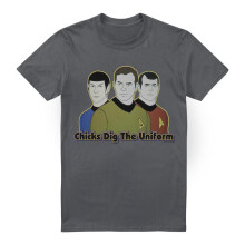 (XXL, Charcoal) Star Trek Mens Dig It T-Shirt