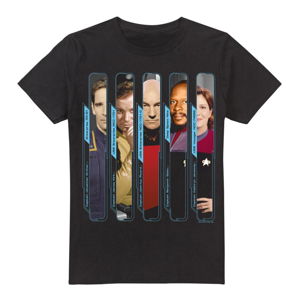 Star Trek (3Xl, ) Mens The Captains T-Shirt Black