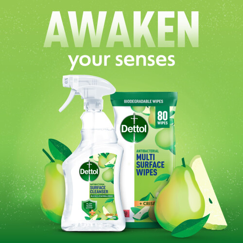 Dettol Dettol Antibacterial Multi Surface Cleaning Wipes, Crisp Pear, 350 1