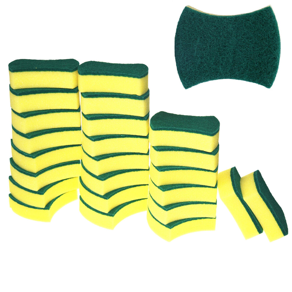 Kitchen Cleaning Sponge,Eco Non-Scratch For Dish,Scrub Sponge(Pack Of 24) 5051227001757