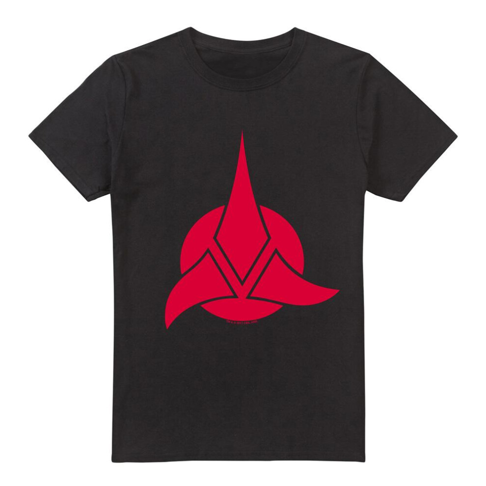 Star Trek (L, ) Mens Klingon Logo T-Shirt Black