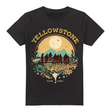 (3XL, Black) Yellowstone Mens Cowboy Up T-Shirt