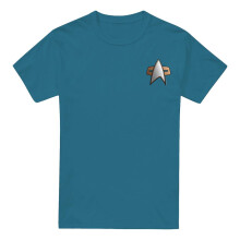 (S, Slate) Star Trek Mens Deep Space Nine Science Emblem T-Shirt
