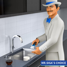 MRSIGA Soap Dispensing Dish Brush Kitchen Brush for Pot Pan Sink Clean