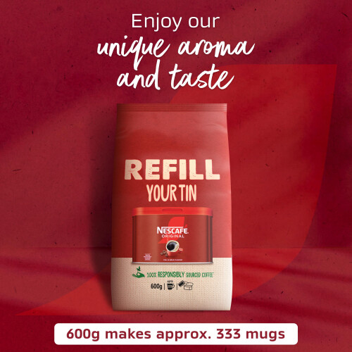 Nescafe NESCAFÉ Original Medium Roast Instant Coffee Refill Pouch 600g 2