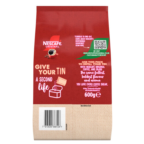 Nescafe NESCAFÉ Original Medium Roast Instant Coffee Refill Pouch 600g 2