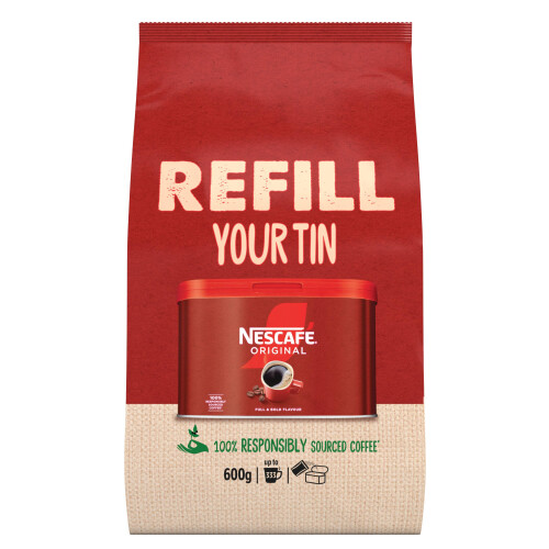 Nescafe NESCAFÉ Original Medium Roast Instant Coffee Refill Pouch 600g 1