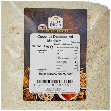 Old India Coconut Desiccated Medium 1kg Pack of 2