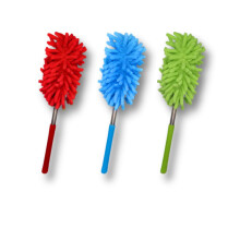 ARCUS 3 Pack Microfibre Extendable Duster, Washable Extendable Feather Duster For Cleaning, Flexible Duster For Home, Office, Bathroom, Garage