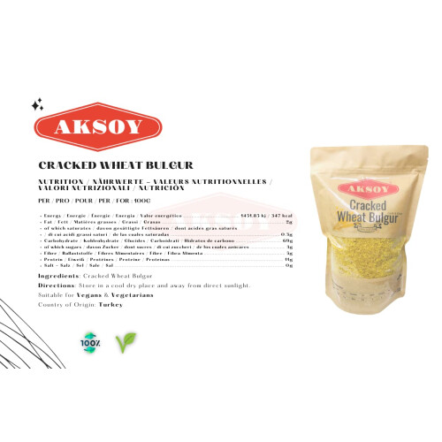 Aksoy Cracked Wheat Coarse Bulgur, 5kg, Whole Grain 2