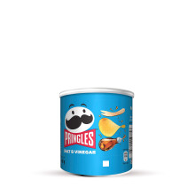 Pringles Salt & Vinegar Flavour Potato Chips, 40g, (Pack 12)