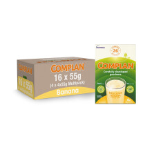 Complan Delicious Banana Nutritional Drink Sachets, 4 x 55 g (Pack of 4)