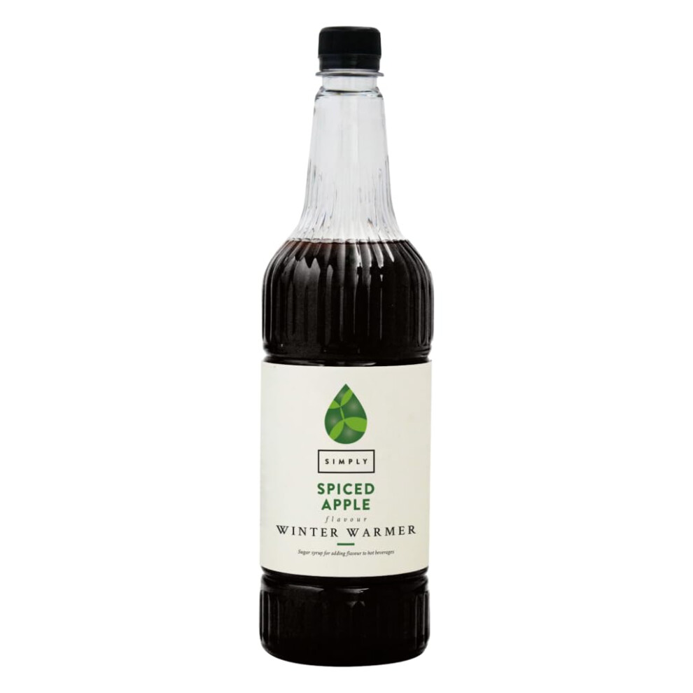 Spiced Apple Winter Warmer Syrup, Vegan And Nut Free Flavoured Syrup For Hot Drinks (1 Litre) Simply