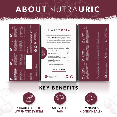Nutra Tea NUTRAURIC - Containing Natural Cherry, Nettle & Turmeric 1