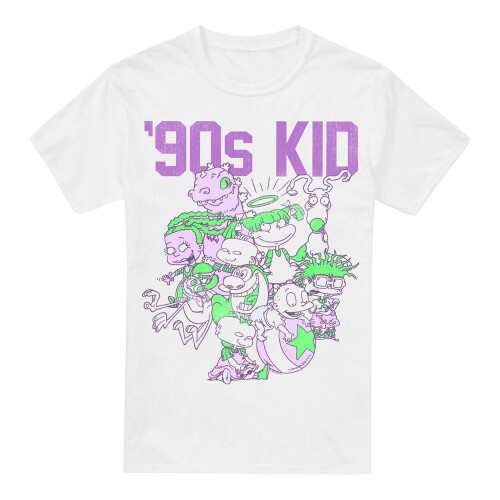 Nickelodeon (S, White) Nickelodeon Mens 90s Kid T-Shirt