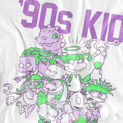 Nickelodeon (S, White) Nickelodeon Mens 90s Kid T-Shirt 2