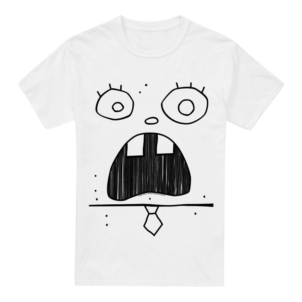 Spongebob Squarepants (Xxl, White) Mens Doogle Face T-Shirt