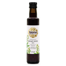 Biona Organic Hemp Seed Oil 250ml - Cold-pressed & Unrefined - Source of Omega 3