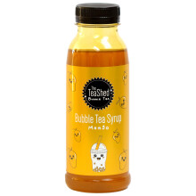 THE TEASHED Mango Bubble Tea Fruit Syrup 330ml | 11 Servings | Use with popping boba juice pearls | By THE TEASHED