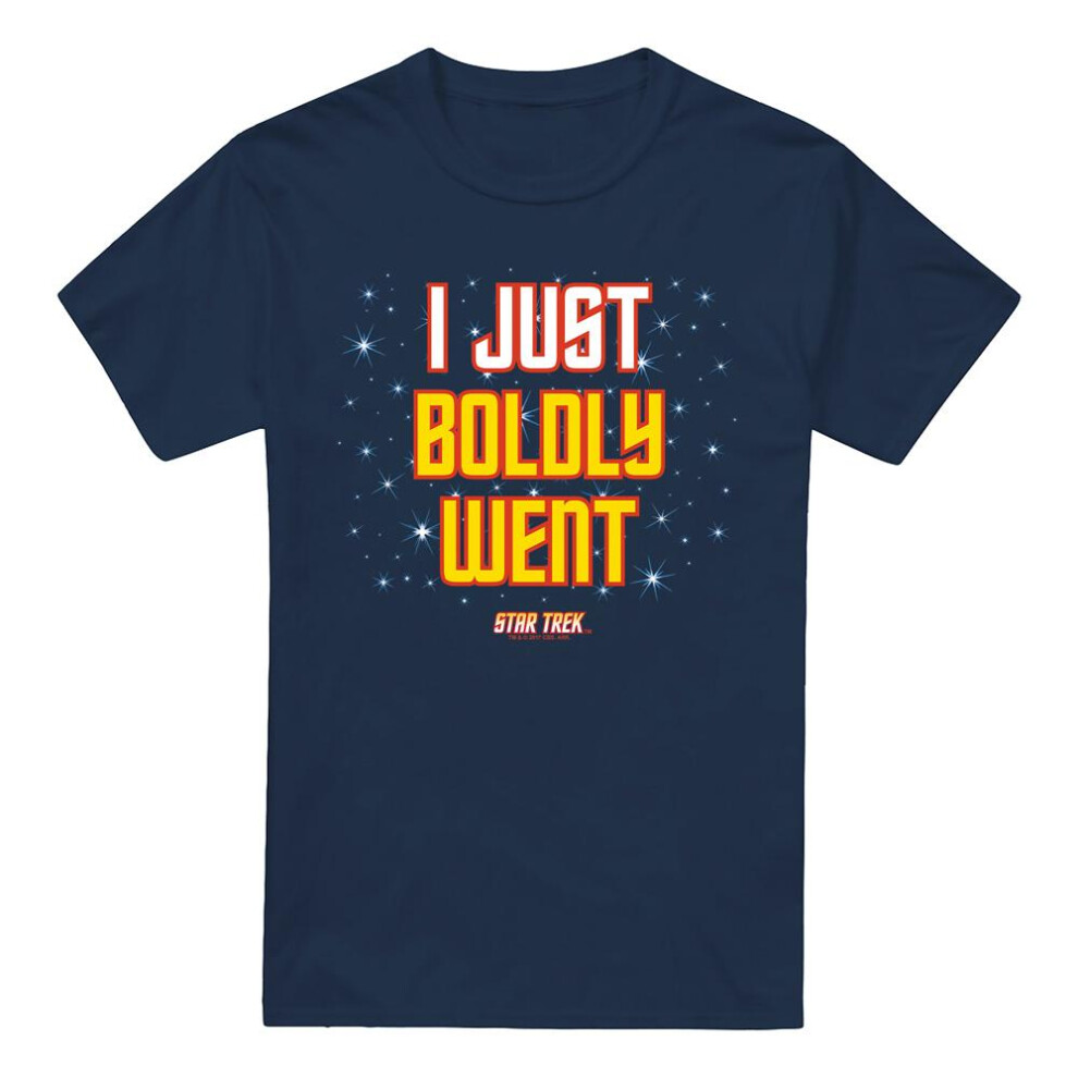 Star Trek (M, Navy) Mens Boldly Went T-Shirt Blue,Multicoloured