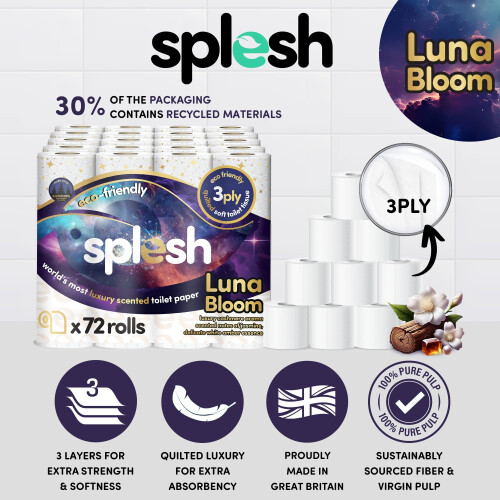 Cusheen Splesh by Cusheen Toilet Roll 72 Rolls 1