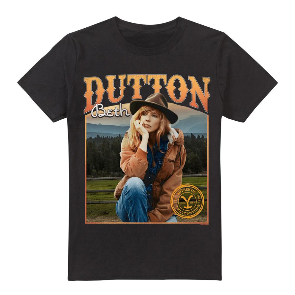 Yellowstone (S, ) Mens Thoughts Beth Dutton T-Shirt Black