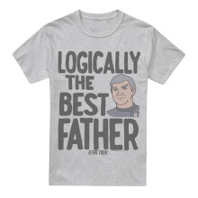 (L, Sport Heather) Star Trek Mens Logically the Best Father T-Shirt