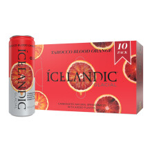 Icelandic Glacial Sparkling Water, Tarocco Blood Orange, 330 ml Cans, 10 Count