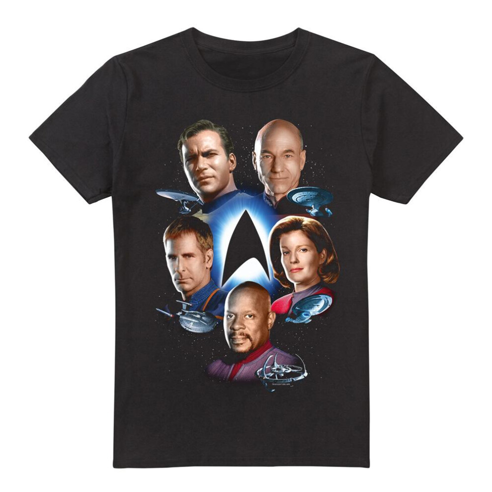 Star Trek (M, ) Mens Starfleet's Finest T-Shirt Black