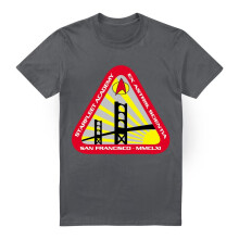 (L, Charcoal) Star Trek Mens Starfleet Academy T-Shirt
