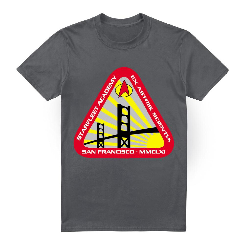Star Trek (Xxl, Charcoal) Mens Starfleet Academy T-Shirt Multicoloured