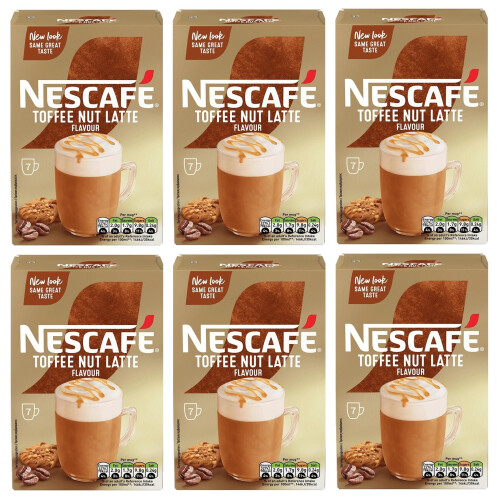 Nescafe NESCAFÉ Toffee Nut Latte Instant Coffee Sachets x7