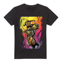 (XL, Black) Teenage Mutant Ninja Turtles Mens Hot Rainbow Warriors T-Shirt