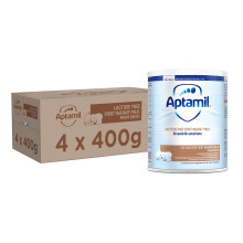 Aptamil 1 Lactose Free First Infant Milk Formula Powder, From Birth, 400g (Pack of 4)