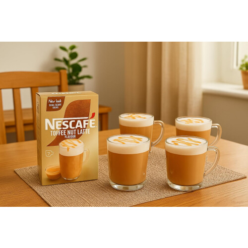Nescafe NESCAFÉ Toffee Nut Latte Instant Coffee Sachets x7 2
