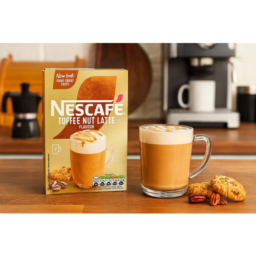 Nescafe NESCAFÉ Toffee Nut Latte Instant Coffee Sachets x7 1