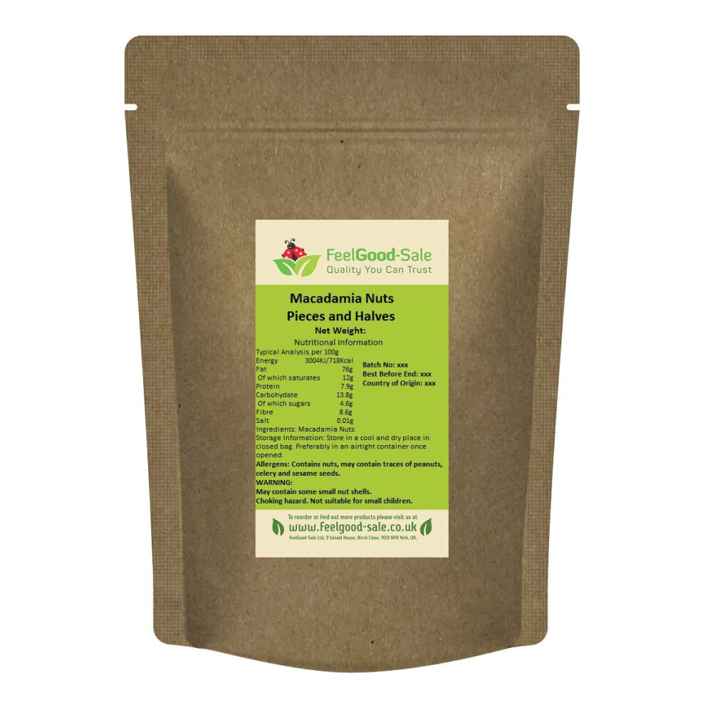 1Kg Macadamia Nuts Halves (Non Gmo) Feelgood-Sale