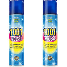 1001 Mousse Carpet and Upholstery Cleaner, Tough On Stains, Gentle On Rugs, Upholstery and Carpets, Floral Scented Cleaner, 350 ml (Pack of 2)