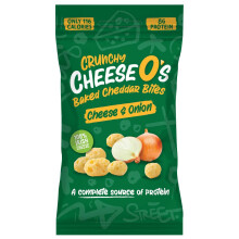 CheeseO's Crunchy Baked Cheddar Bites - Keto Snacks - High-Protein Cheese Snacks - Cheese & Onion Multipack 10x20g - Low Carb -Gluten Free - Vegetari
