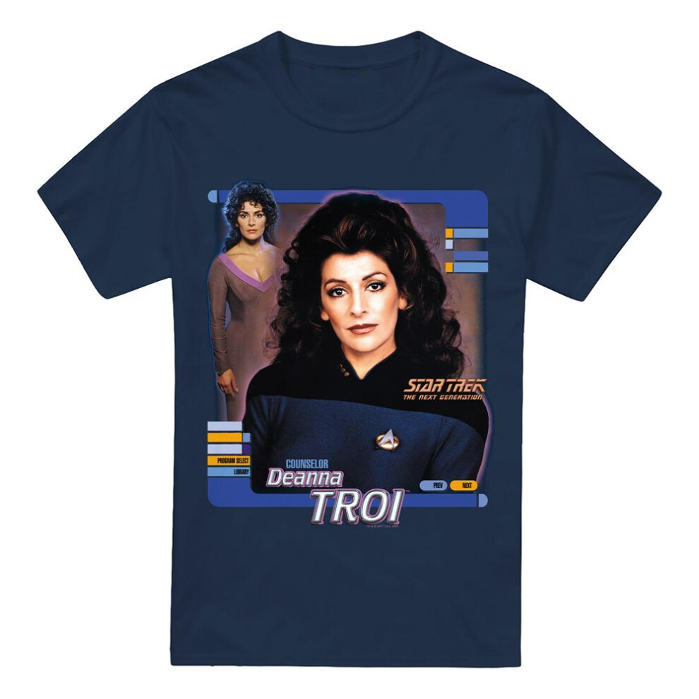 Star Trek (Xxl, Navy) Mens Deanna Troi T-Shirt Blue,Multicoloured