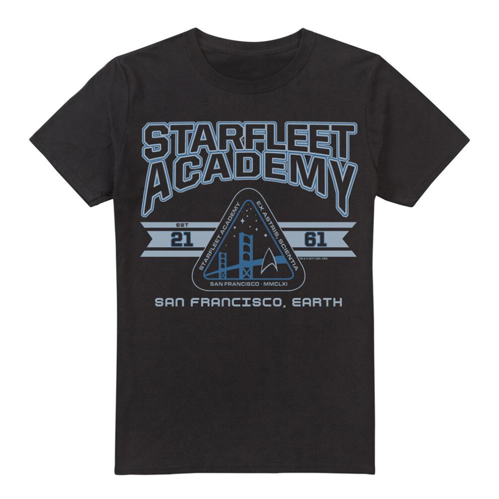 Star Trek (5Xl, ) Mens Starfleet Academy Earth T-Shirt Black