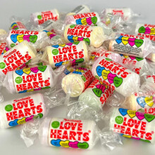 50 Mini Love Heart Sweets Valentines Sweets Wedding Heart Sweets Rolls