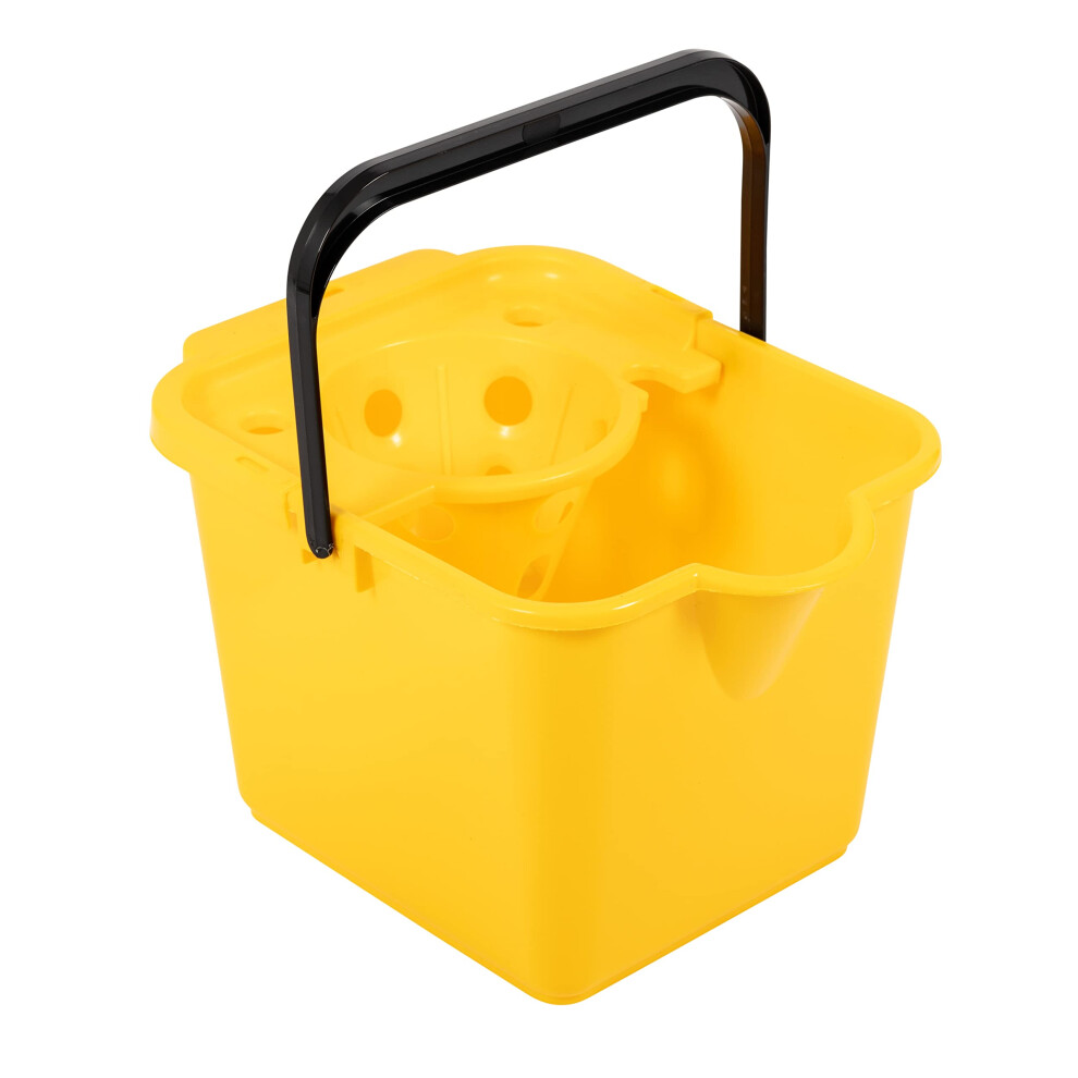Addis 12L Capacity Mop Pail And Wringer In Sunshine Yellow