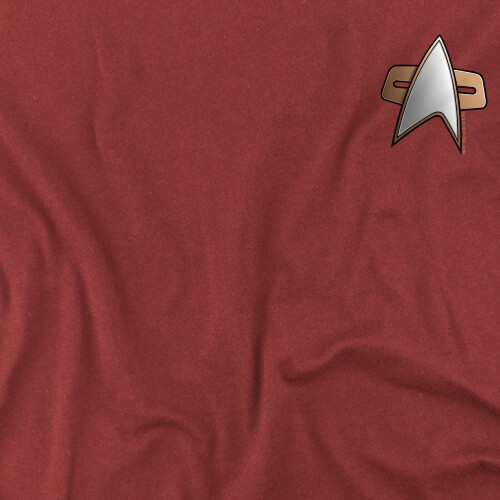 Star Trek (L, Cardinal) Star Trek Mens Deep Space Nine Command Emblem T-Shirt 2