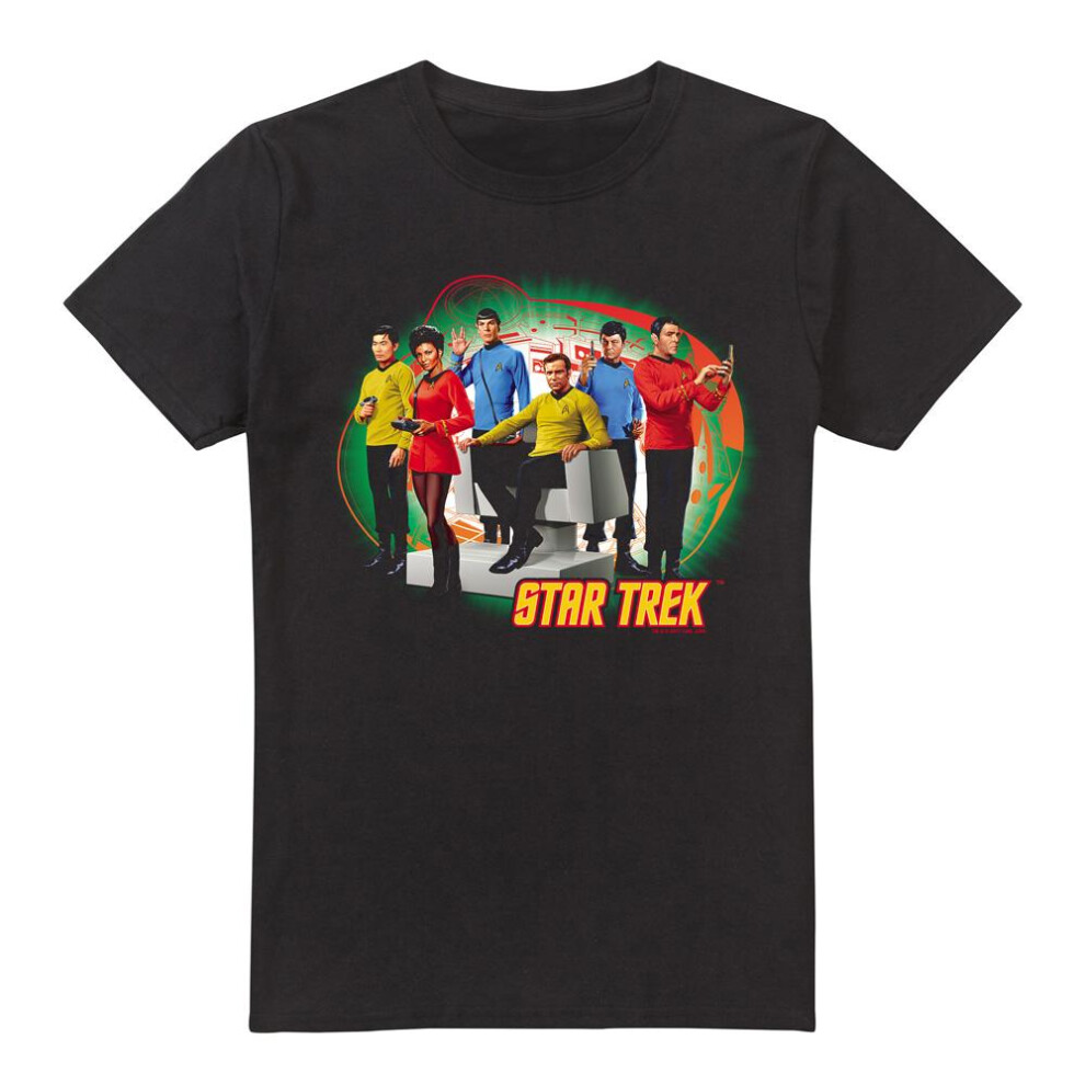 Star Trek (L, ) Mens Enterprise's Finest T-Shirt Black