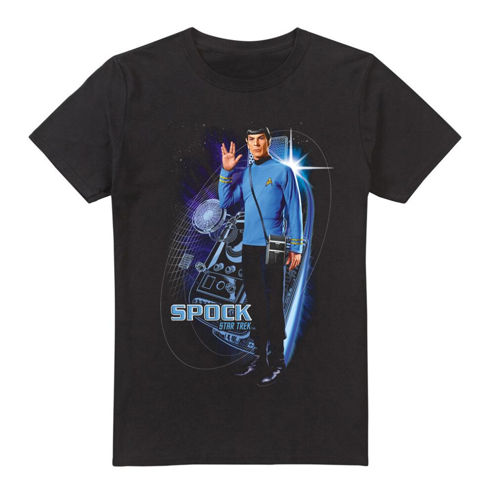 Star Trek (Xxl, ) Mens Galactic Spock T-Shirt Black
