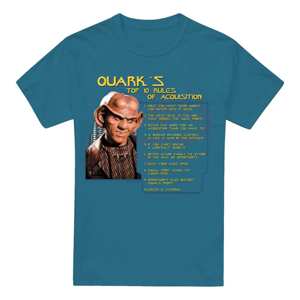 Star Trek (3Xl, Slate) Mens Quarks Rules T-Shirt Multicoloured