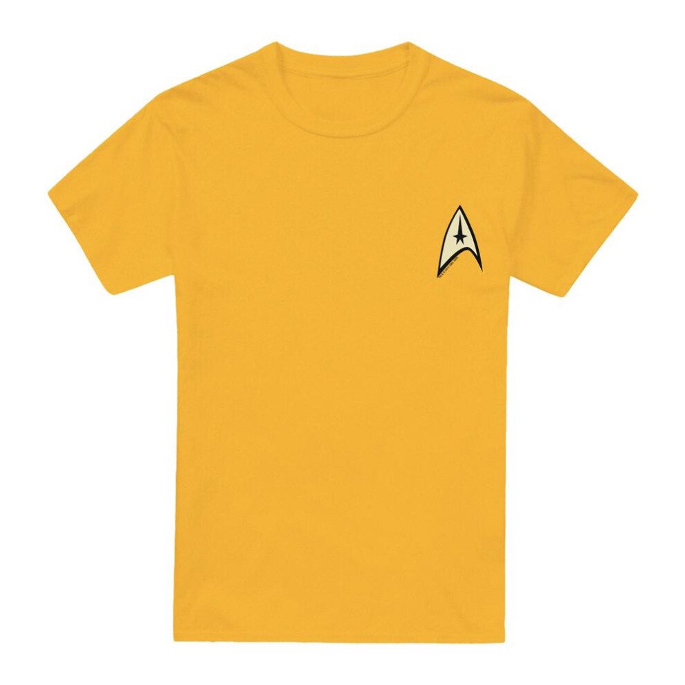 Star Trek (Xl, ) Mens Command Uniform Foil T-Shirt Gold